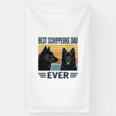 Best Schipperke Dad Ever Retro Dog Vector Design_1 横断幕 (縦)