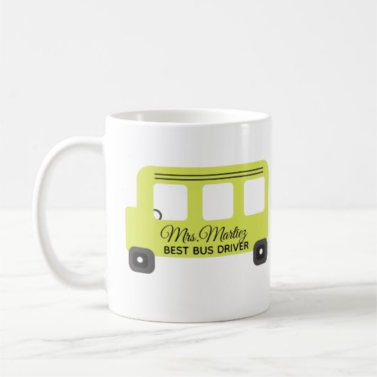 Best School Bus Driver Yellow Bus  コーヒーマグカップ (左)