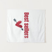 Best Sellers Valentine Heart Arrow T-Shirt タペストリー (正面(横))