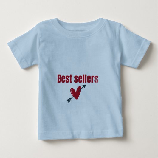 Best Sellers Valentine Heart Arrow T-Shirt ベビーTシャツ (正面)