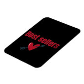 Best Sellers Valentine Heart Arrow T-Shirt マグネット (左側)