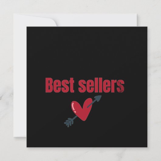 Best Sellers Valentine Heart Arrow T-Shirt 招待状 (正面)