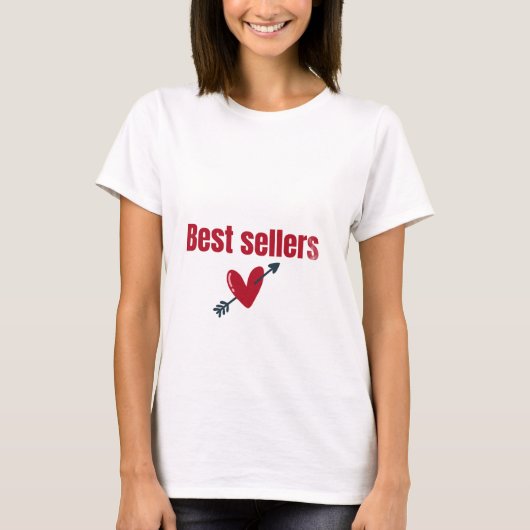 Best Sellers Valentine Heart Arrow T-Shirt Tシャツ (正面)