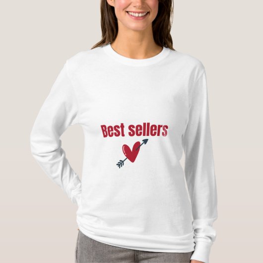 Best Sellers Valentine Heart Arrow T-Shirt Tシャツ (正面)