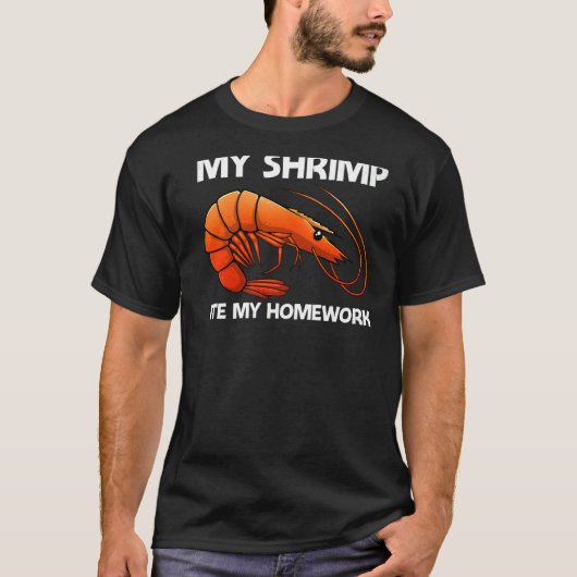 Best Shrimp For Kids Boys Prawn Animal Seafood Tシャツ (正面)