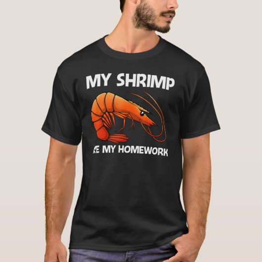 Best Shrimp For Kids Boys Prawn Animal Seafood Tシャツ (正面)