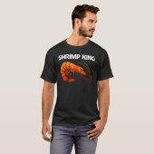 Best Shrimp For Men Boys Prawn Animal Seafood Tシャツ (正面フル)