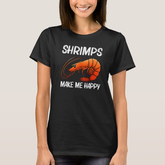 Best Shrimp For Men Women Prawn Animal Seafood Tシャツ (正面)