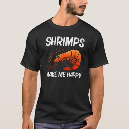 Best Shrimp For Men Women Prawn Animal Seafood Tシャツ (正面)
