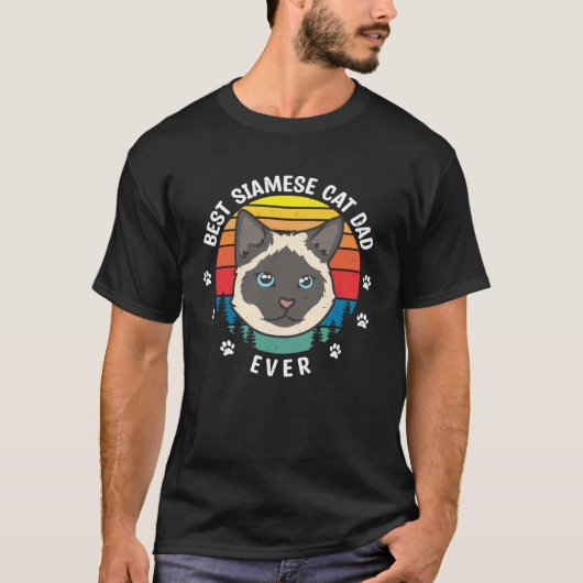 Best Siamese Cat  Dad Pet Animals Cats Owner Graph Tシャツ (正面)