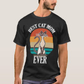 Best Siamese Cat Mom Ever  Cat Tシャツ (正面)