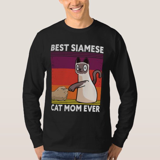 Best Siamese Cat Mom Ever  Cat Tシャツ (正面)
