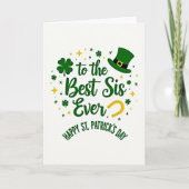 Best Sis St Patricks Day Card カード (正面)