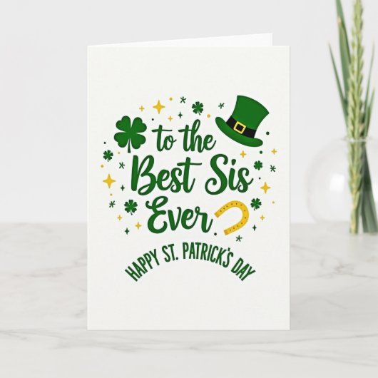 Best Sis St Patricks Day Card カード (正面)