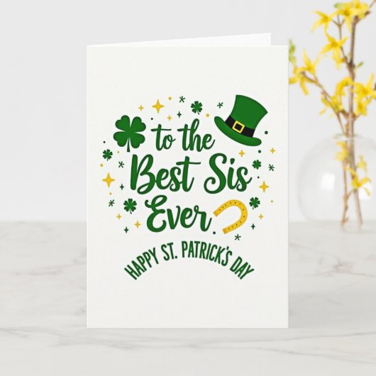 Best Sis St Patricks Day Card カード (黄色い花)