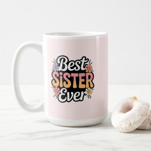 Best Sister Ever  コーヒーマグカップ (ドーナツ)