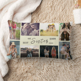 Best Sister Ever – 8 Photo Collage Pillow ランバークッション