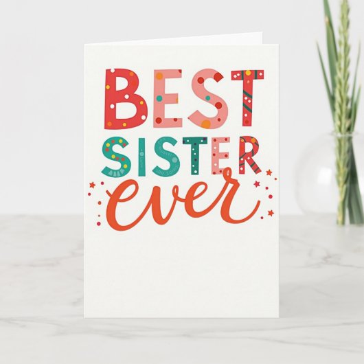 Best Sister Ever Card カード (正面)