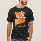 Best Sister Ever Cute Fox Tシャツ (正面)