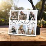 'Best Sister Ever' Keepsake Photo Collage フォトプラーク<br><div class="desc">Let your sister know how much she means to you with this keepsake gift photo collage plaque. Design features 6 of your favorite pictures of you and your sister,  script text that reads 'Best Sister Ever' and name/s. Perfect gift for your sibling for Christmas,  Birthdays or Just because... !</div>