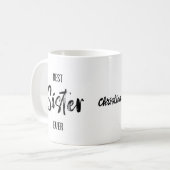 Best Sister Ever Simple White Mug コーヒーマグカップ (正面左)