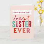 Best Sister Ever Valentines Day Card カード (黄色い花)