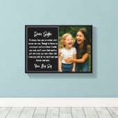 Best Sister Script Photo Collage キャンバスプリント (インサイチュ (ウッドフロア))