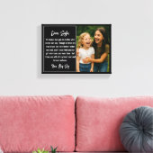 Best Sister Script Photo Collage キャンバスプリント (インサイチュ (リビング))