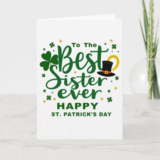 Best Sister St Patricks Day Card カード (正面)