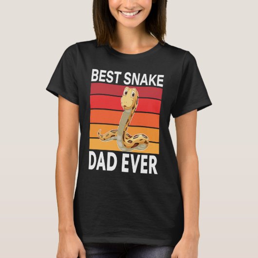 Best Snake Dad Ever I Snake Tシャツ (正面)
