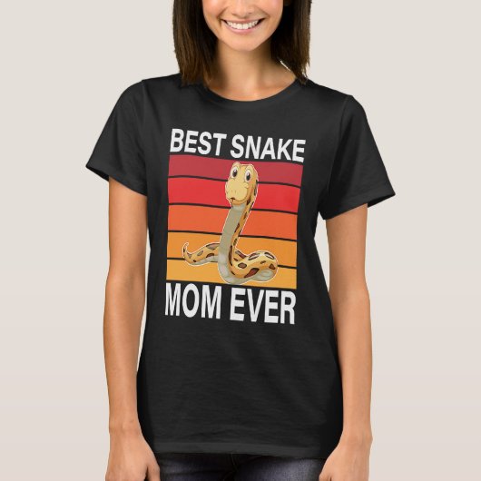 Best Snake Mom Ever I Snake Tシャツ (正面)