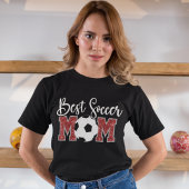 Best Soccer Mom cute bright Red text Tシャツ