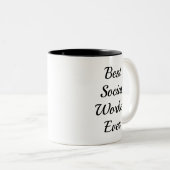 Best Social Worker Ever Mug Appreciation Gift ツートーンマグカップ (正面右)