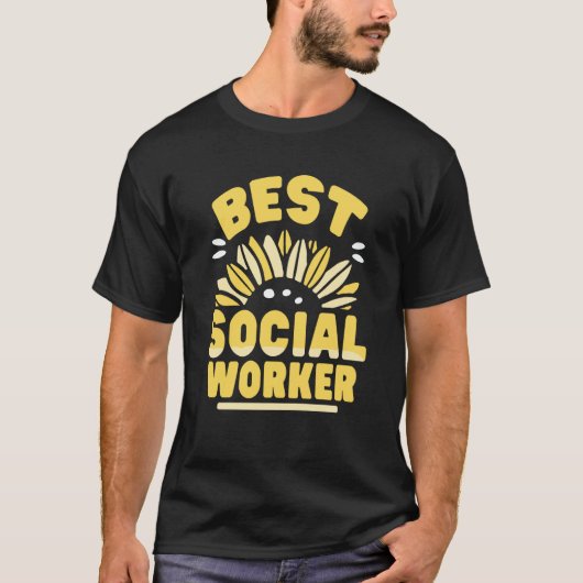 Best Social Worker Graduation Job Work Tシャツ (正面)