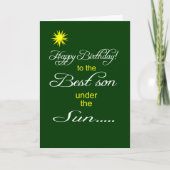 Best son under the sun happy birthday wish カード (正面)