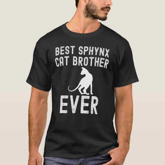 Best Sphynx cat brother Ever Father Day Tシャツ (正面)