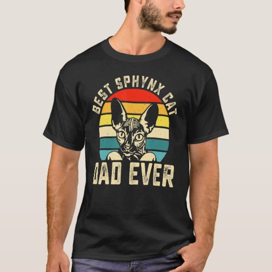 Best Sphynx Cat Dad Ever   Cat   Father Mens Tシャツ (正面)