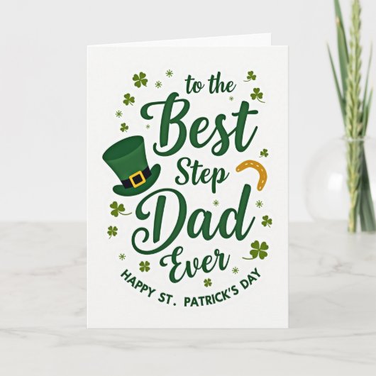 Best Step Dad Ever St Patricks Card カード (正面)