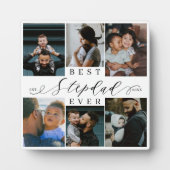 Best Stepdad Ever Personalized Photo Collage Gift フォトプラーク (正面)