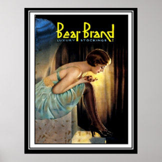 Best Stockings Advertising Art Deco print ポスター