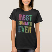 Best Summer Ever Camp Last Day Of Vacation Sign Au Tシャツ (正面)