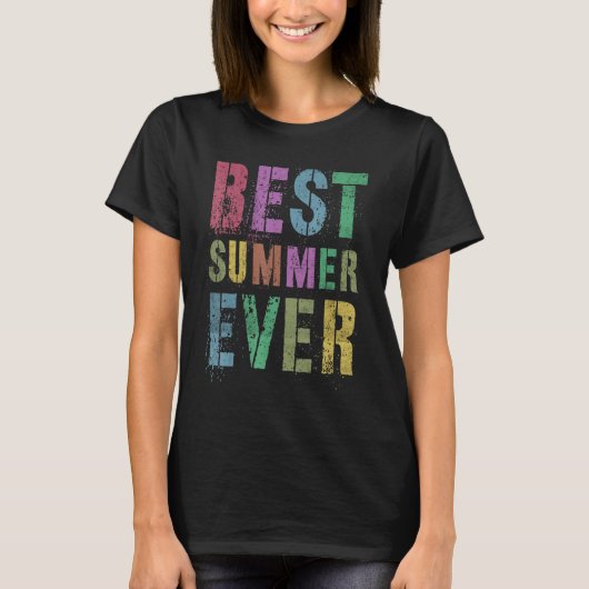 Best Summer Ever Camp Last Day Of Vacation Sign Au Tシャツ (正面)