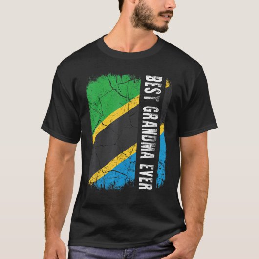 Best Tanzanian Grandma Ever Tanzania Flag Mother's Tシャツ (正面)