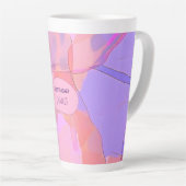 Best Teacher – Abstract Design Personalized カフェラテマグ (右アングル)