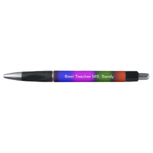 Best Teacher Add Name Blue, Purple, Green, Orange ボールペン