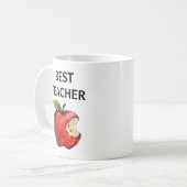 BEST TEACHER Apple Educator Gift コーヒーマグカップ (正面左)