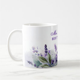 Best Teacher Appreciation Lavender Spring Floral コーヒーマグカップ