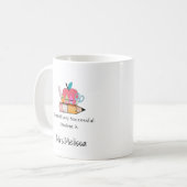 Best Teacher Appreciation Quote Mug コーヒーマグカップ (正面左)
