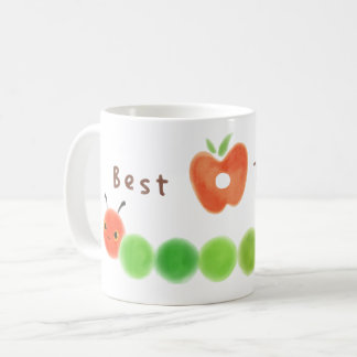 Best Teacher Caterpillar Mug  コーヒーマグカップ