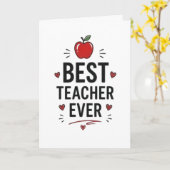 Best Teacher Ever  カード (黄色い花)